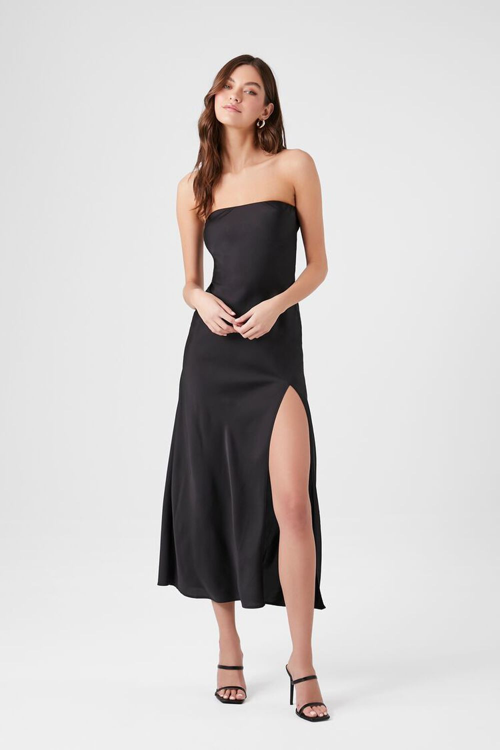 Satin Strapless Maxi Slip Dress | Forever 21 (US)
