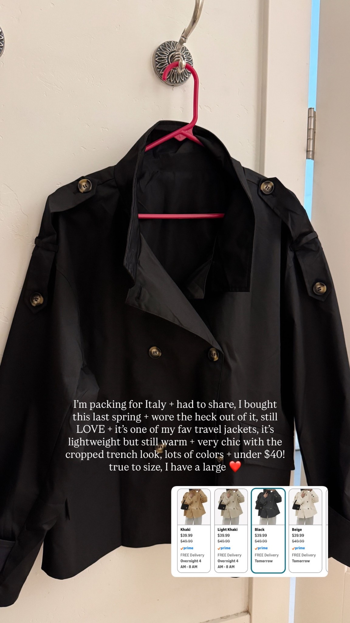 My favorite travel jacket — cropped trench and under $40! So chic for spring — ☀️👏🏻👏🏻

#LTKgrwm #LTKWorkwear #LTKTravel