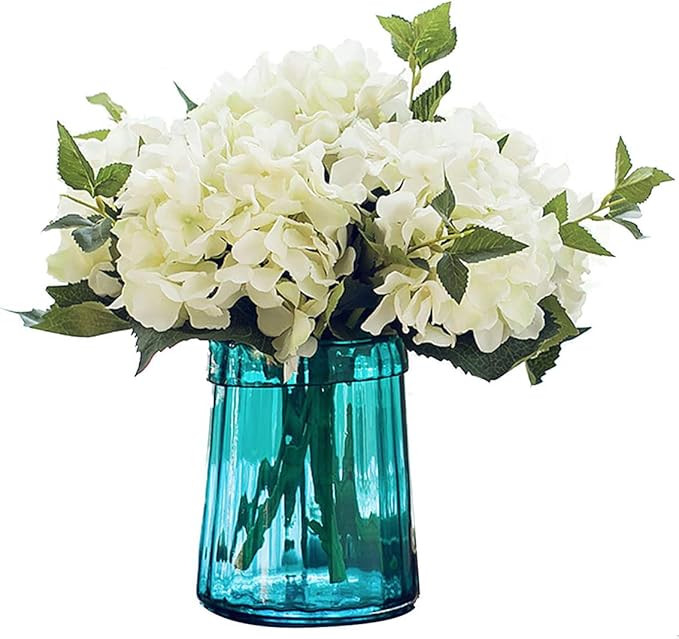 Felice Arts Pack of 3 Artificial California Hydrangea Silk Flowers Fake Floral Bouquet for Home W... | Amazon (US)