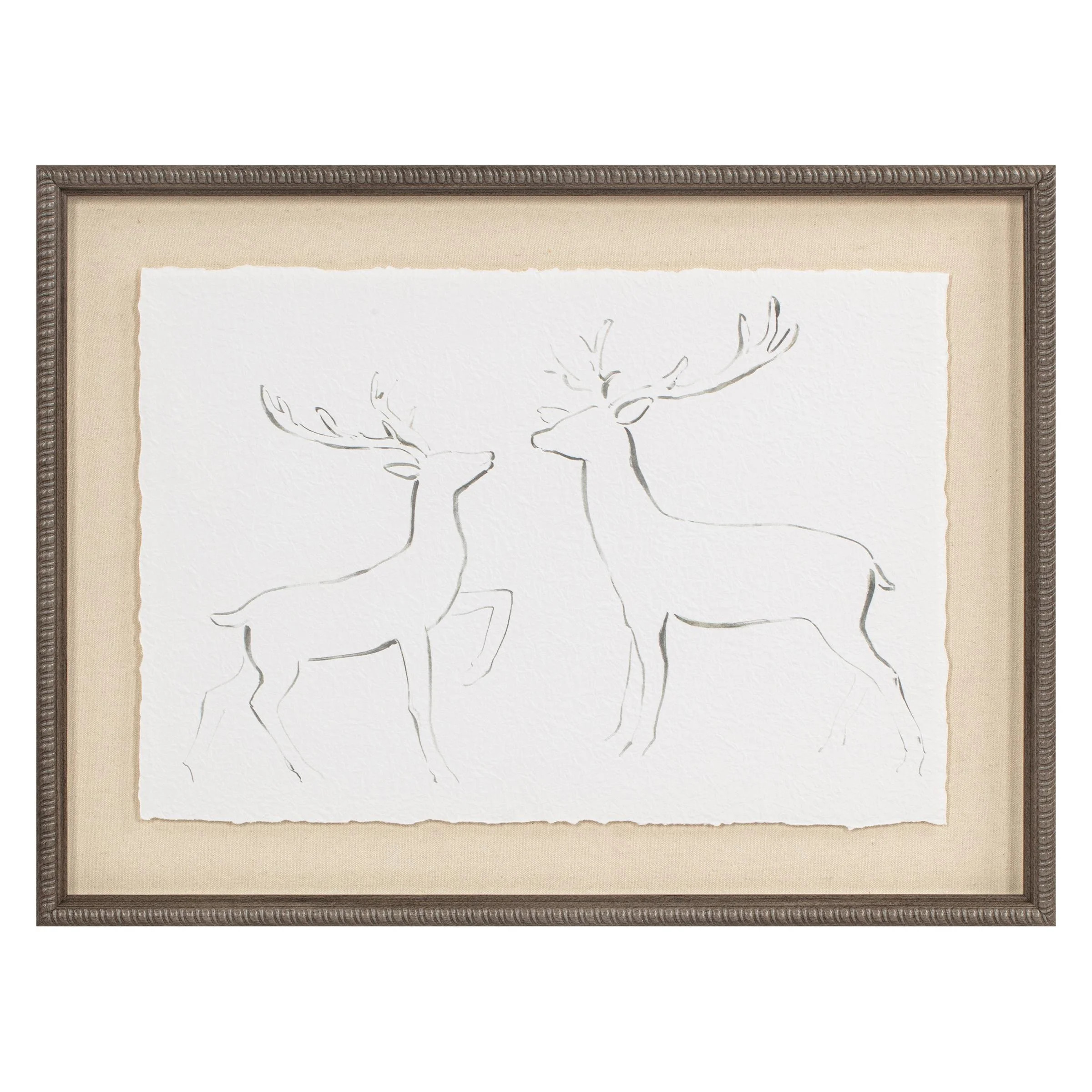 My Texas House Two Reindeer Framed Holiday Wall Art 24x18 | Walmart (US)