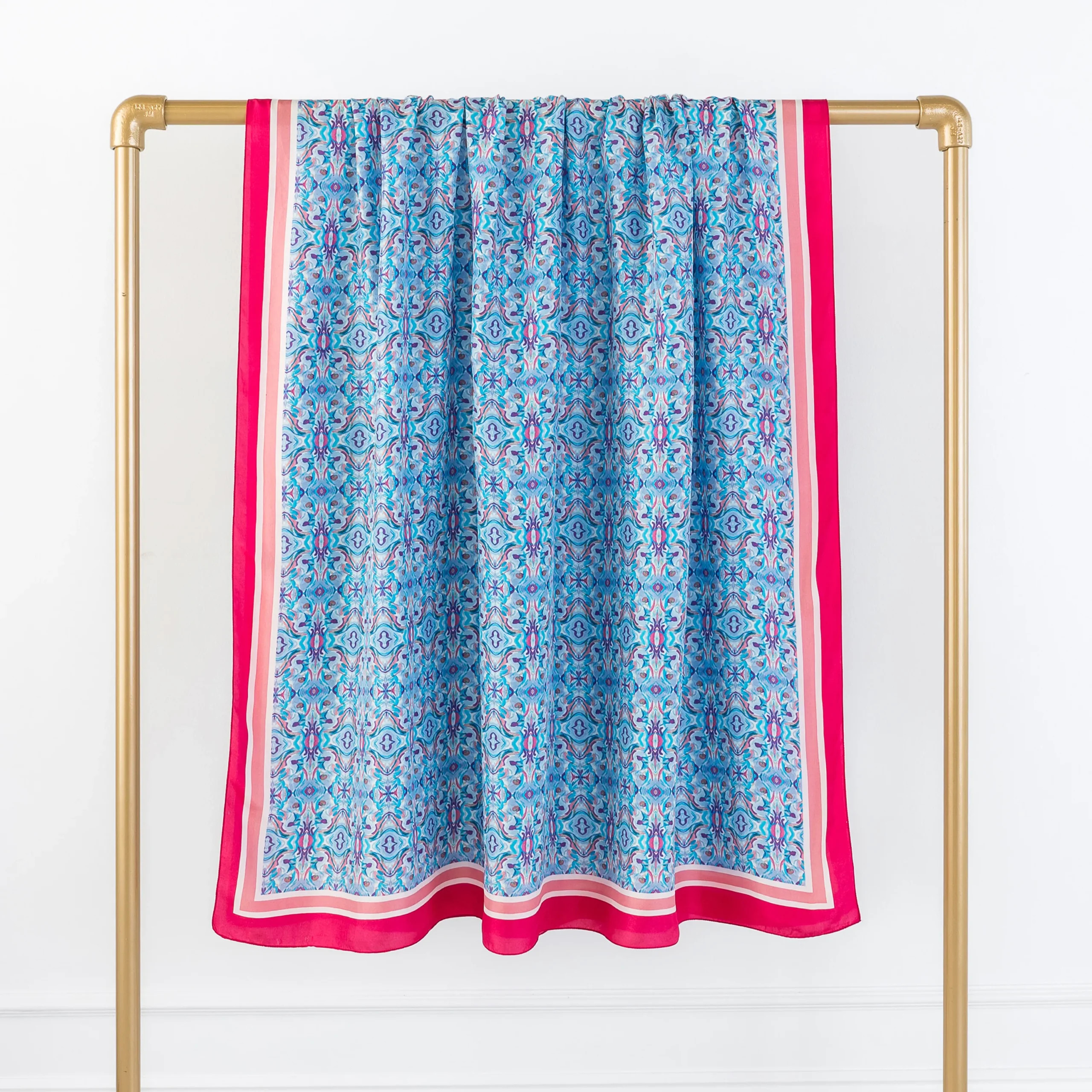 Magenta C/Purple Silk Scarf - EVELYN & KATE | EVELYN & KATE (US)