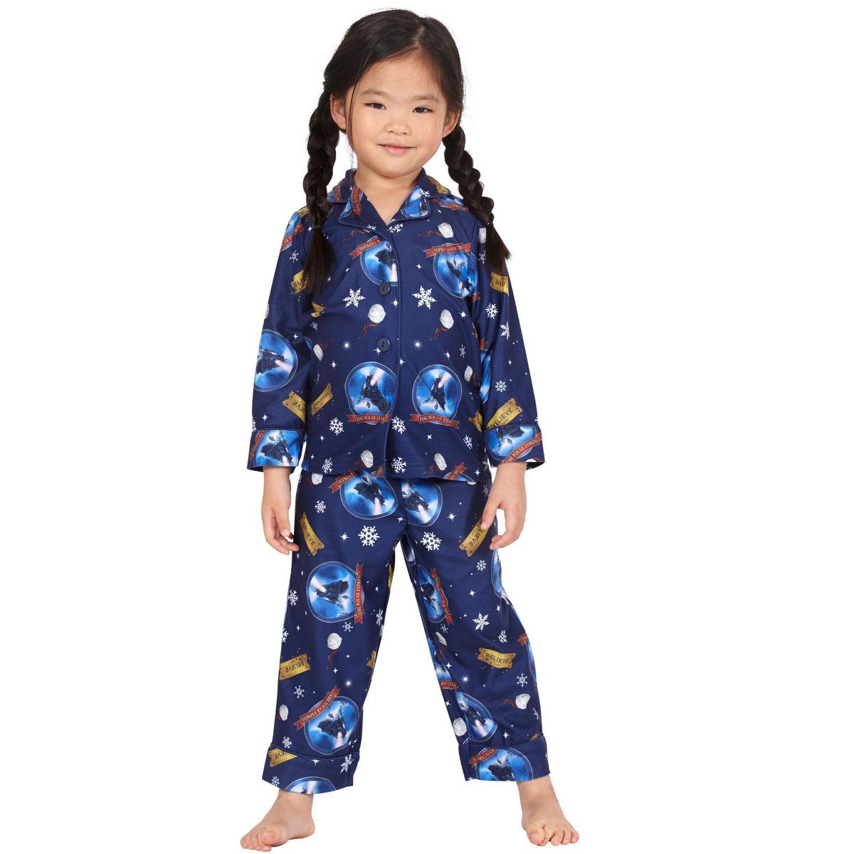 The Polar Express Toddler Believe Button-Front Coat And Pants Pajama Set | Target