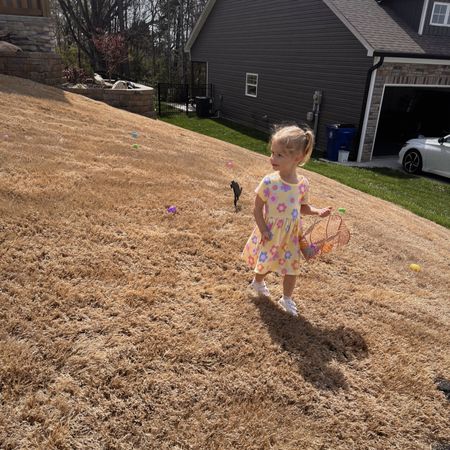 Adorable toddler play dress from Walmart. Perfect for Easter 🐣 🌸 

#LTKsalealert #LTKkids #LTKSeasonal