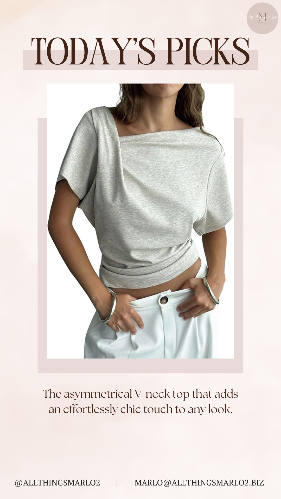The asymmetrical V-neck top that adds an effortlessly chic touch to any look. 

 #LTKSeasonal #LTKWorkwear #LTKTravel