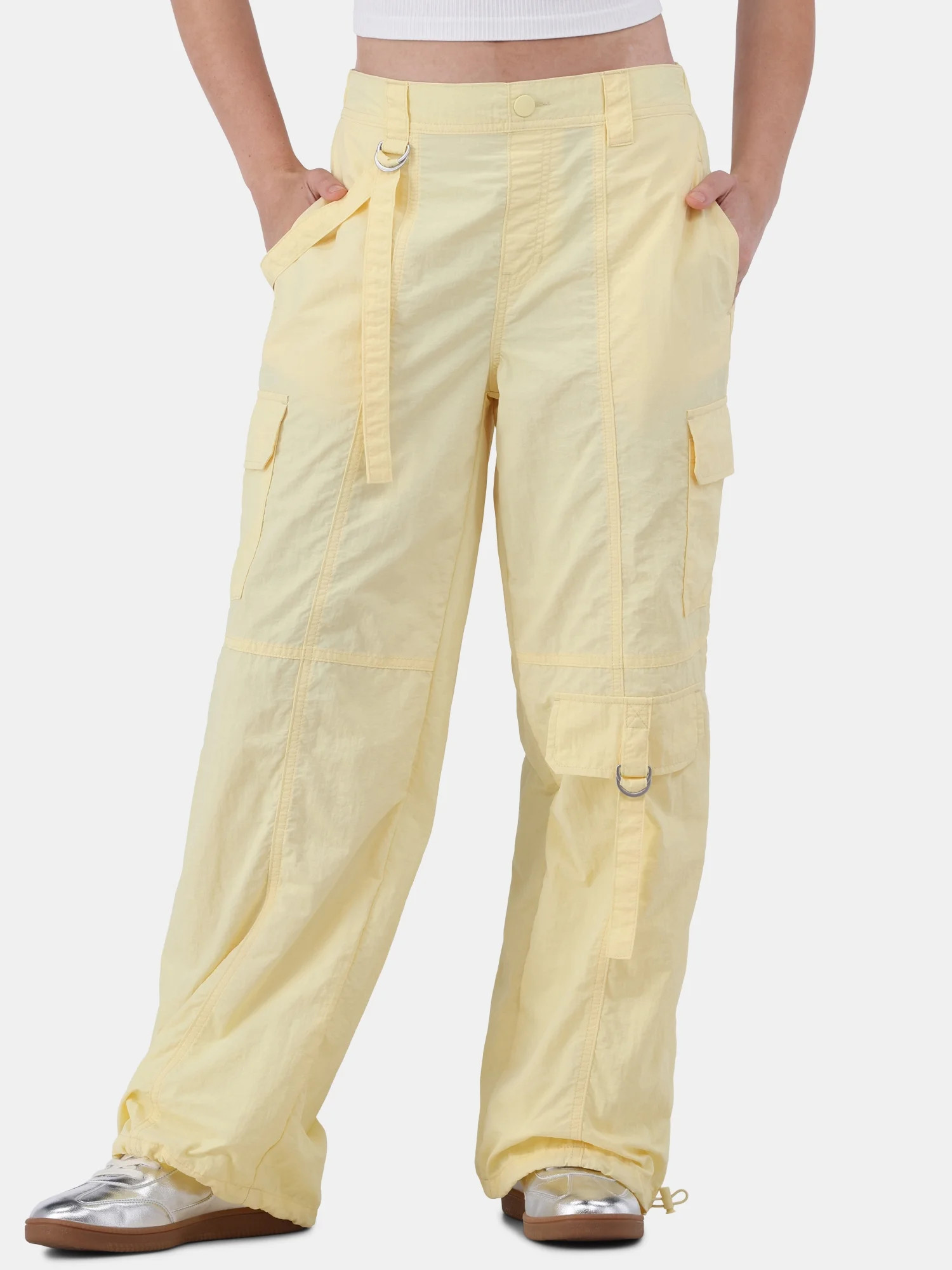 No Boundaries Nylon Parachute Pants, Women's and Women's Plus | Walmart (US)