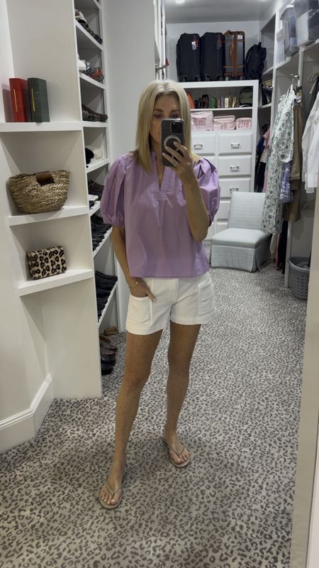 Such a good white short paired with a gorgeous blouse for spring. Size S top and 4 shorts  

#LTKSeasonal #LTKstyletip #LTKfindsunder100