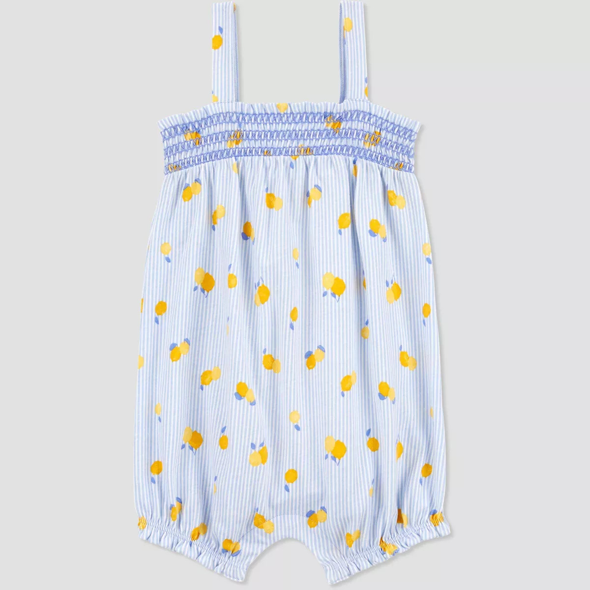 Carter's Just One You® Baby Girls' Striped Lemon Romper - Blue | Target