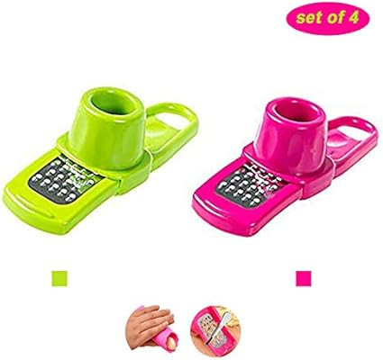 2 Pcs Multipurpose Garlic Ginger Grater Crusher Kitchen Tools, with Garlic Peeler & Cleaning Brus... | Amazon (US)