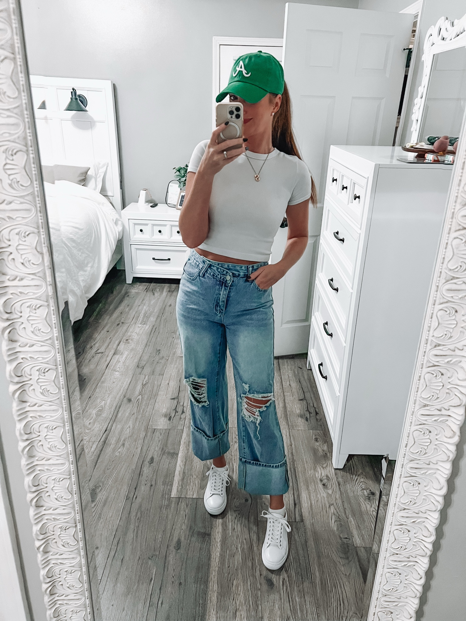You can never go wrong with a simple white t-shirt and jeans, it’s just that classic look that I will always go-to.

The shoes & hat are Christmas gifts from Hubby and I’m in love!! The pop of green is my new fav! 💚

Shoes are from Thursday Boot Collection, but I’ve tagged some similar, more affordable options.


#LTKWatchNow #LTKShoeCrush #LTKStyleTip