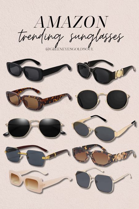 Amazon trending sunglasses 💕🕶️
Rectangular sunglasses, dupe, summer, travel 

#LTKU #LTKFindsUnder50 #LTKStyleTip
