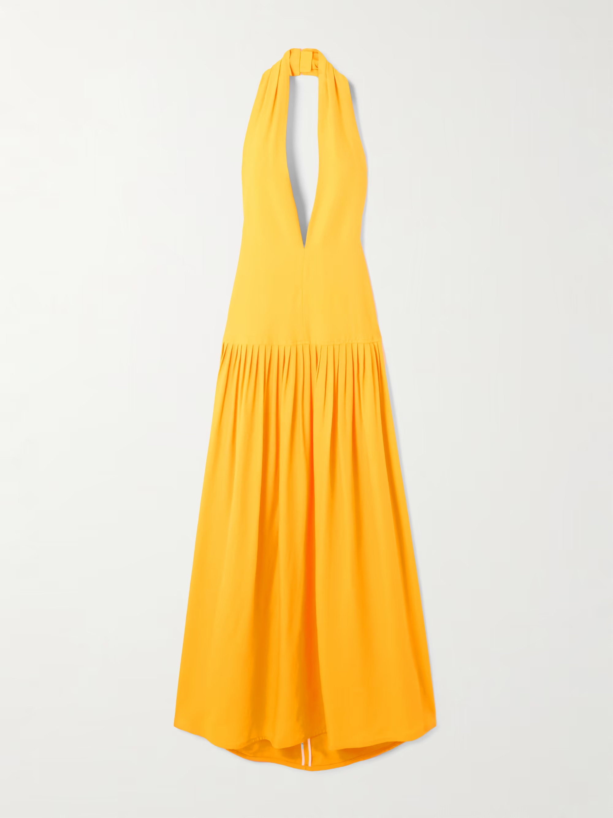 Tala pleated georgette halterneck maxi dress | NET-A-PORTER (US)