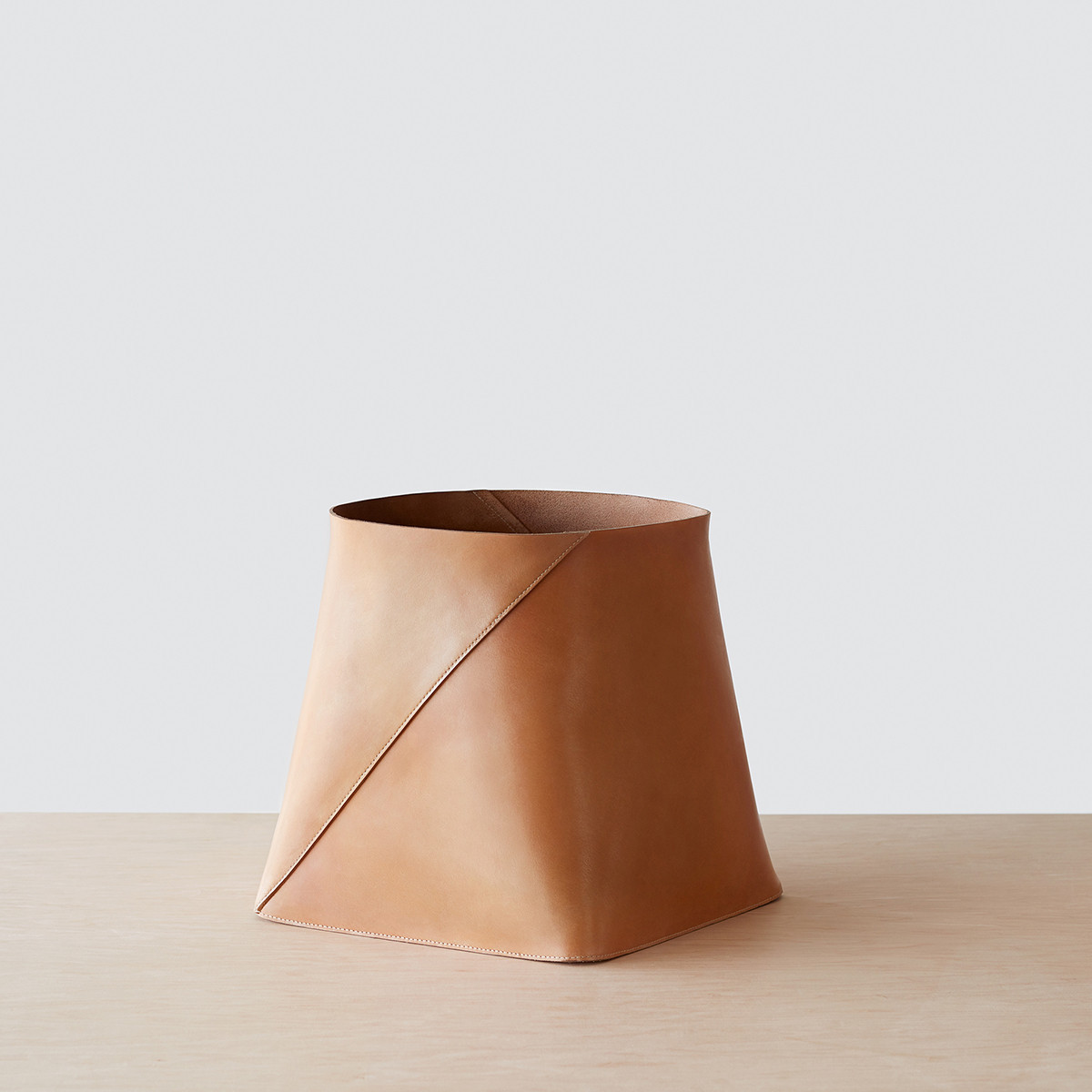 The Citizenry Azad Tall Leather Storage Bins | The Container Store