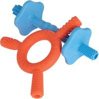 Hollow Sensory Tube Teethers | Blue/Coral | Nuby (US)