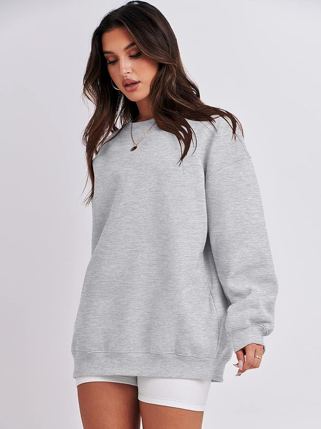 ANRABESS Oversized Sweatshirt for Women Fleece Long Sleeve Crewneck Casual Pullover Top Fall 2023... | Amazon (US)