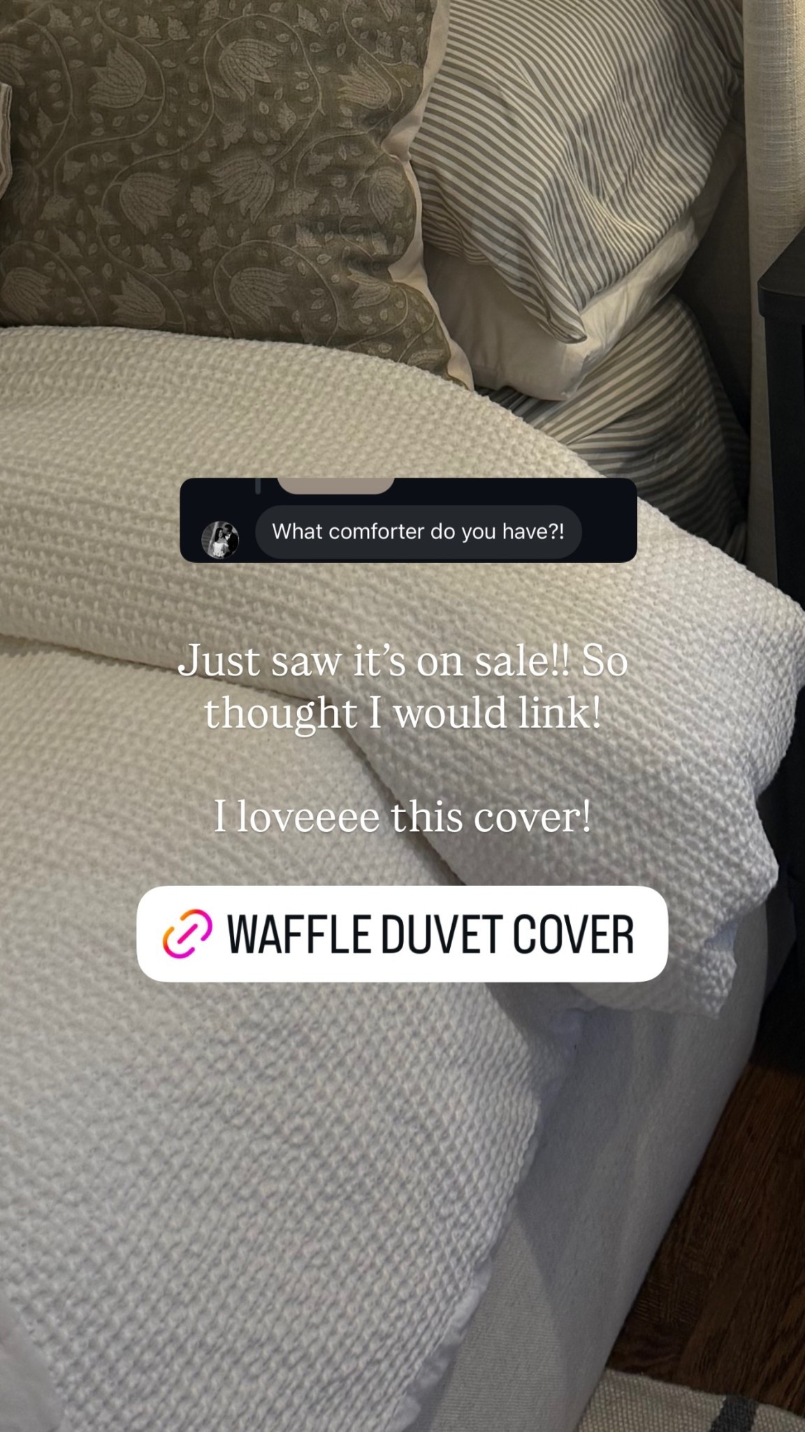 Amazon’s Big Spring Sale ends today! Just saw that our waffle duvet cover is on sale!

#LTKdayinmylife #LTKselfcare #LTKHome