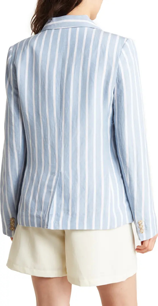 Stripe Linen & Cotton Blend Blazer | Nordstrom Rack