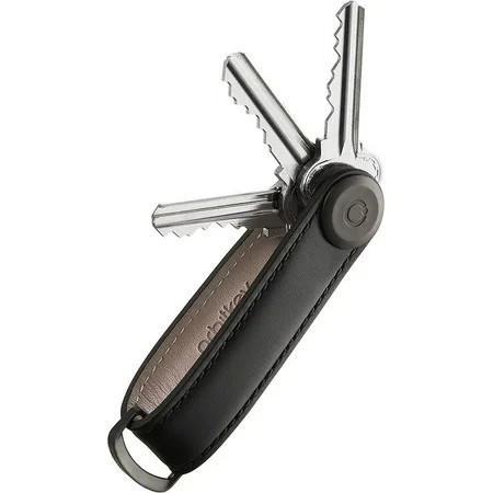 Orbitkey Leather Keychain Organizer - Black Holds 7 Keys (4.7 ) | Walmart (US)