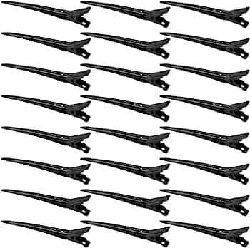 24 Packs Duck Bill Clips, Bantoye 3.35 Inches Rustproof Metal Alligator Curl Clips with Holes for... | Amazon (US)