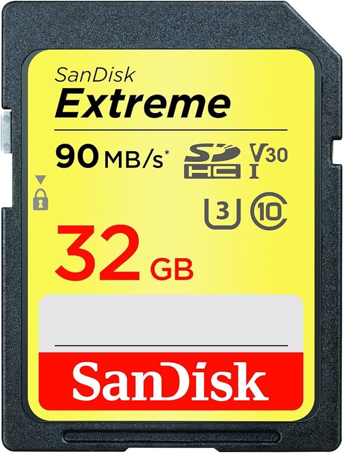 SanDisk 32GB Extreme SDHC UHS-I Memory Card - 90MB/s, C10, U3, V30, 4K UHD, SD Card - SDSDXVE-032... | Amazon (US)