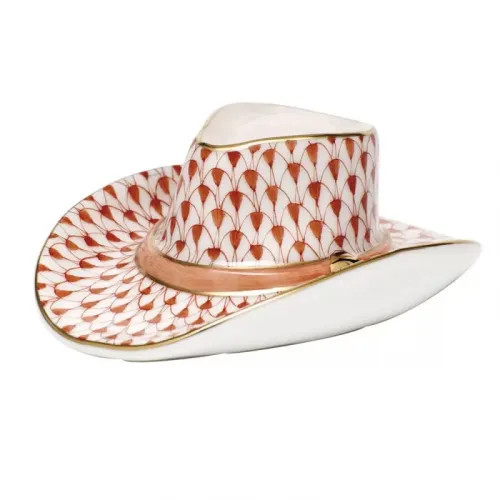 Cowboy Hat Rust 3.25 In L X 1.25 In H | Gracious Style