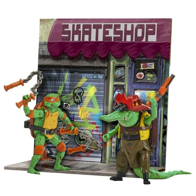 Teenage Mutant Ninja Turtles Mutant Figure 2 Pk - Mikey vs Leatherhead | Walmart (US)