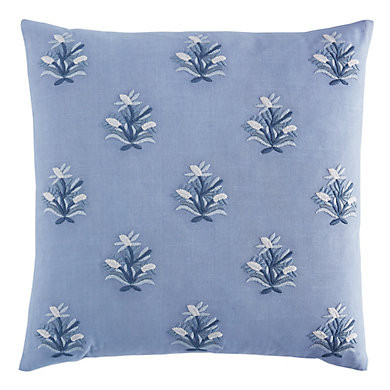 Flor Embroidered Pillow Cover with Handcrafted Floral Pattern & Thick Cotton Texture | Ballard Designs, Inc.