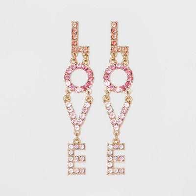 SUGARFIX by BaubleBar Love Drop Earrings - Pink | Target