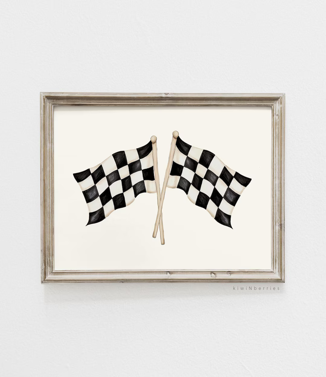 Racing Flags Print: Kids Room Decor, Race Car Art (Digital Download) | Etsy (US)