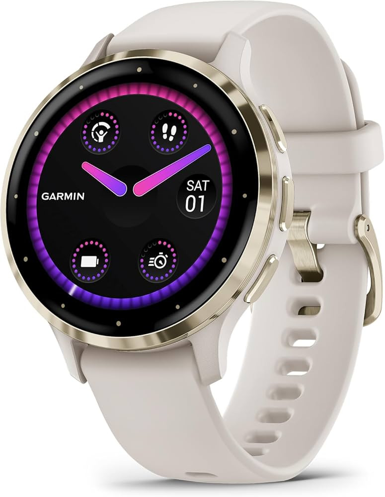 Garmin Venu 3S Soft Gold Stainless Steel Bezel 1.2-Inch AMOLED Touchscreen Display Smart Watch wi... | Amazon (US)