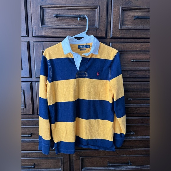 Ralph Lauren Yellow and Navy Rugby Shirt | Poshmark