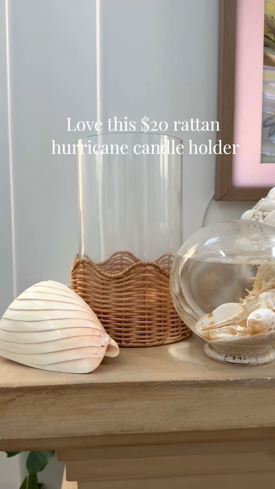 Saw this rattan hurricane glass candle holder in target the other day and it was an immediate yes!

#LTKSaleAlert #LTKHome