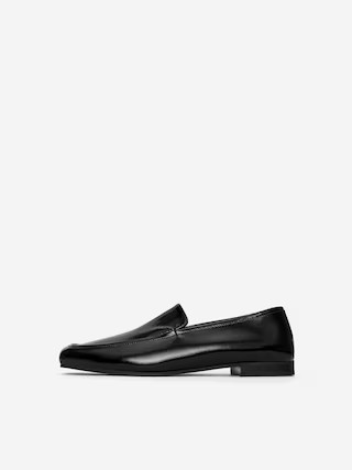 Lacquered Leather Loafers – Black – Women – ARKET GB | Arket UK