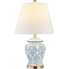 JONATHAN Y 22.25" Blue/White Chinoiserie Ceramic Urn Table Lamp, Traditional Classic Nightstand L... | Amazon (US)
