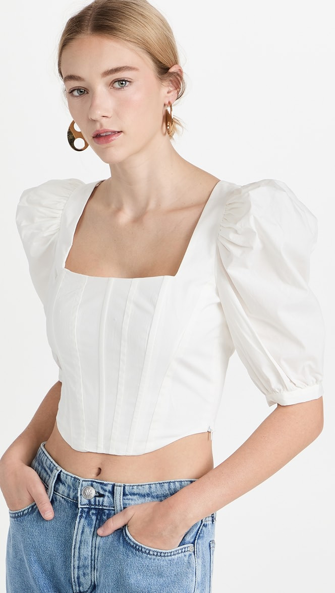Avalon Puff Sleeve Bustier | Shopbop