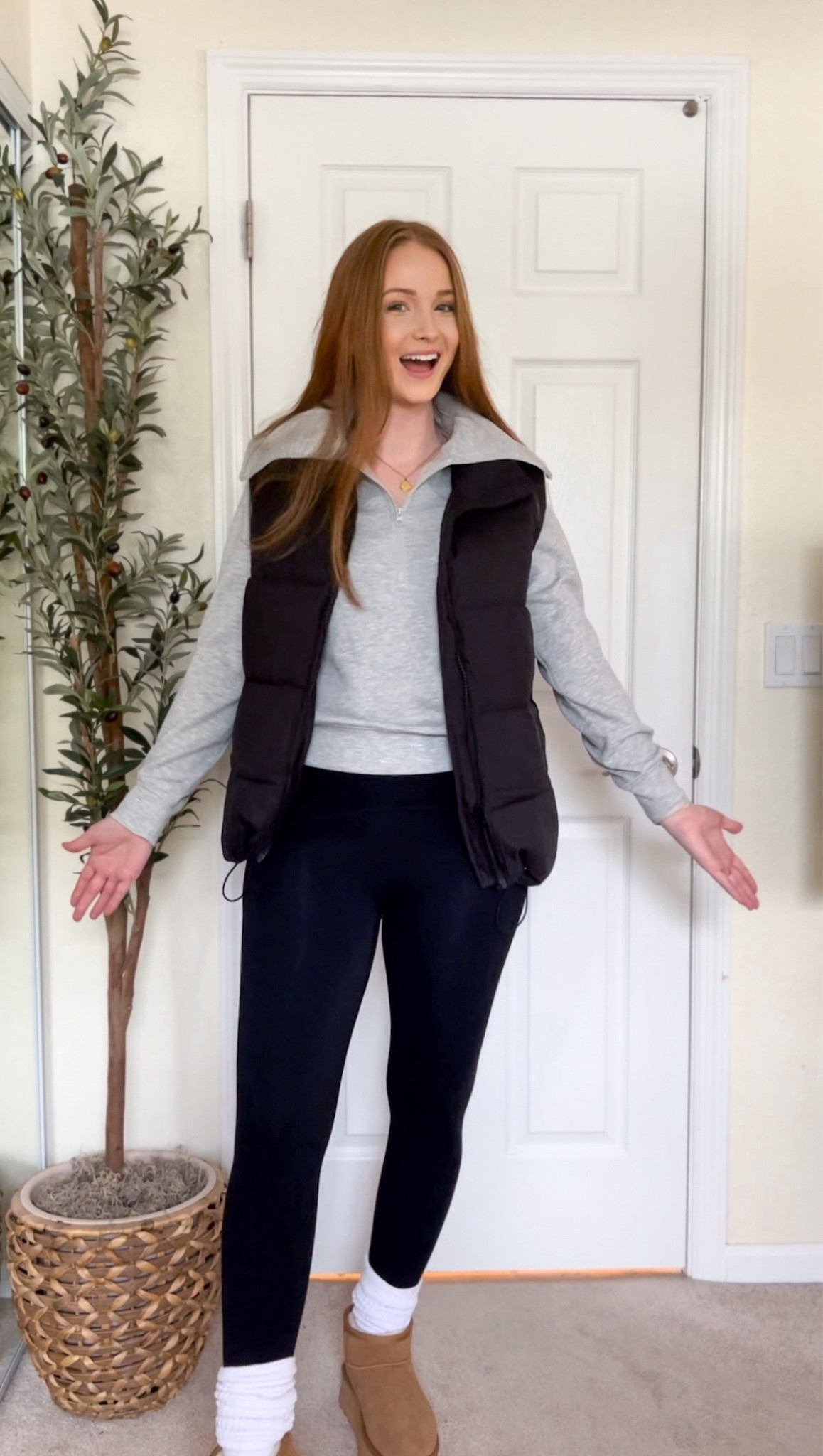This outfit has been one of my favorites this "winter" season! I put winter in quotations because I'm a Florida girly 😂 I just love how comfortable and put together it is! 

Puffer vest | Spanx leggings | loungewear set | ultra mini Ugg look for less | slouchy socks | winter outfit | warm and cozy 

#founditonamazon #amazonfashion 

#LTKSeasonal #LTKMostLoved #LTKstyletip