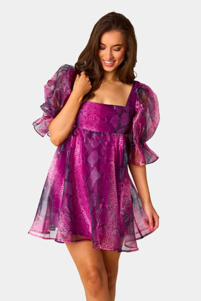 BuddyLove | Betsy Puff Sleeve Babydoll Dress | Jafaar | BuddyLove