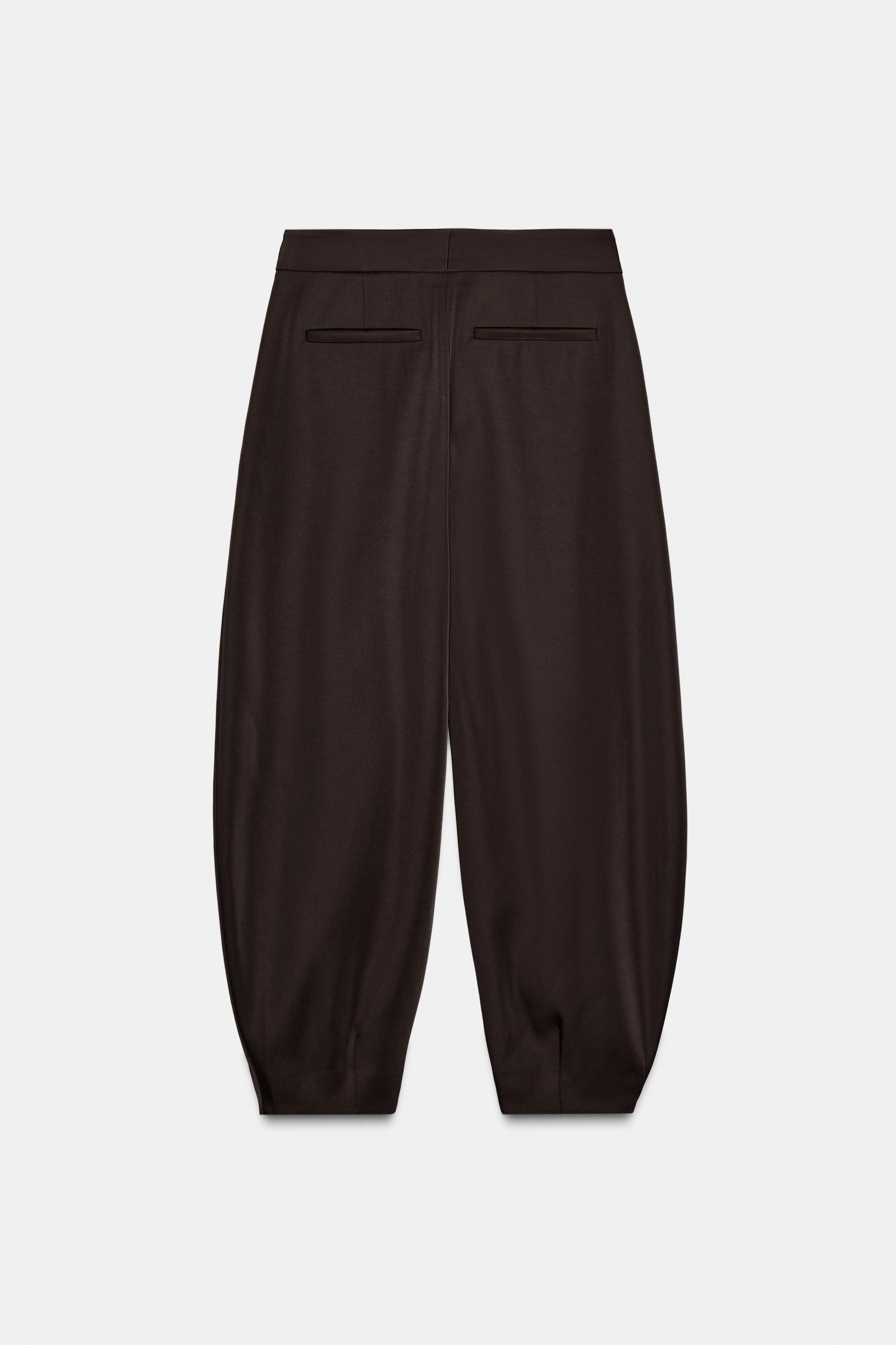 SATIN TAPERED PANTS | Zara US