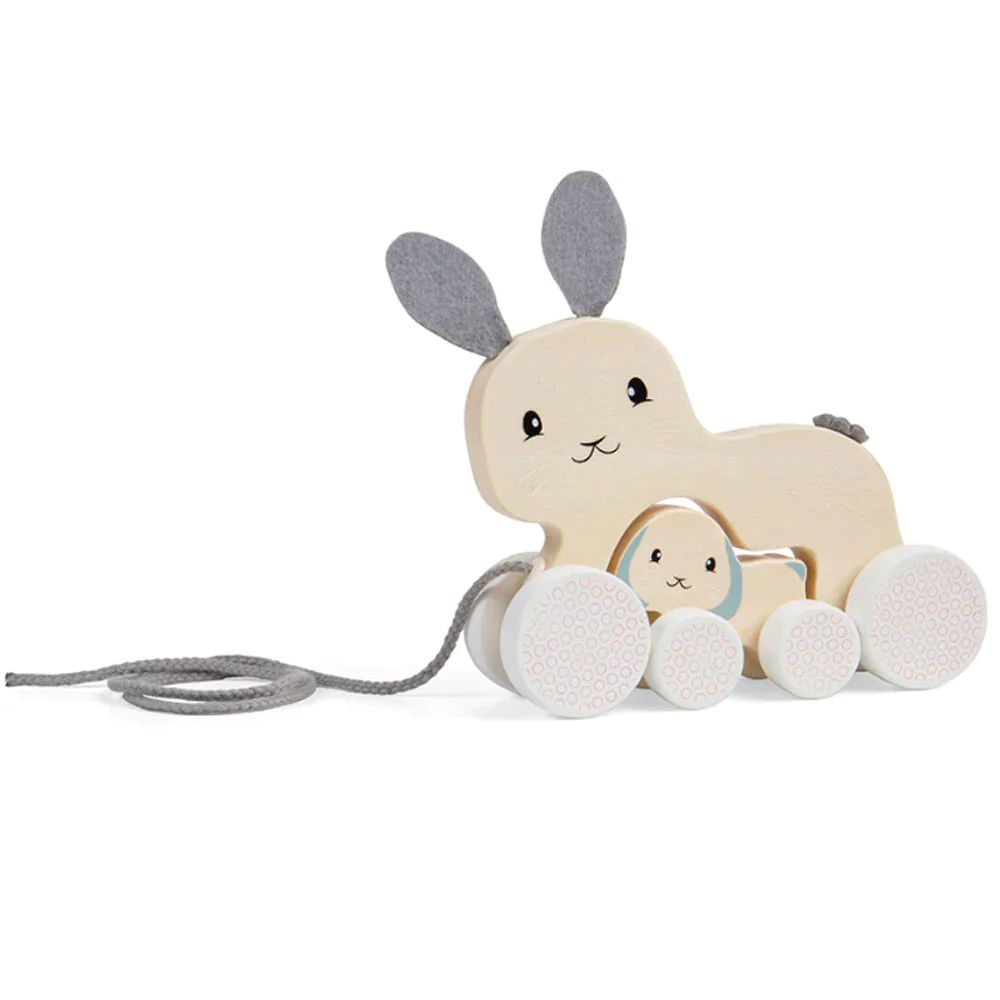 Bunny & Baby Pull Along - Big Jigs Toys | The Beaufort Bonnet Company