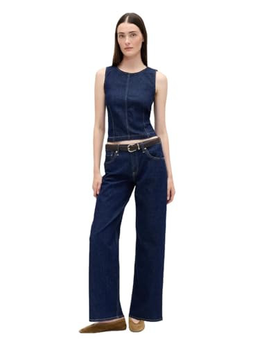 GAP Womens 90's Low Rise Loose Jeans Dark Indigo 30 Long | Amazon (US)