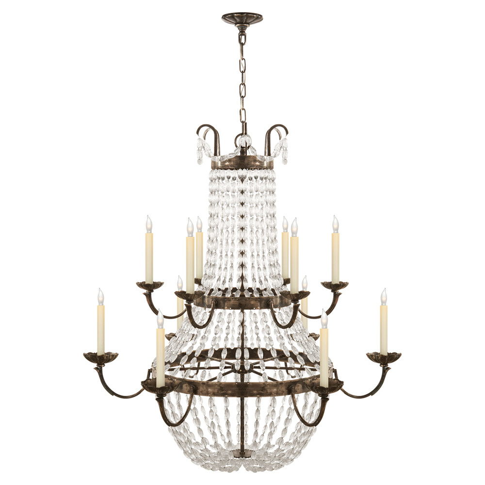 Visual Comfort Paris Flea Market Sheffield Silver 2 Tier Chandelier - Grande | Kathy Kuo Home
