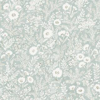 Agathon Seafoam Floral Matte Pre-pasted Paper Wallpaper | The Home Depot