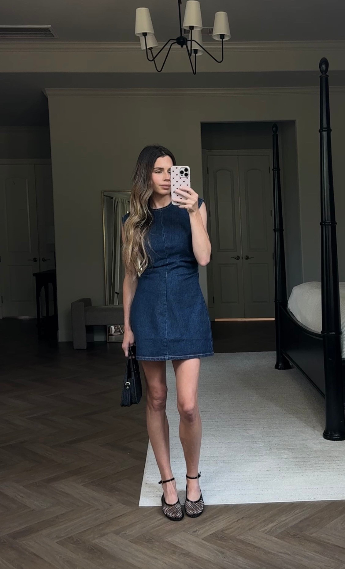 Denim dress look 