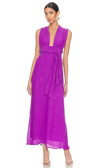 Tropiques Maxi Dress in Violet Purple Dress | Purple Outfit | Plunge Dress | Deep V Dress | Revolve Clothing (Global)