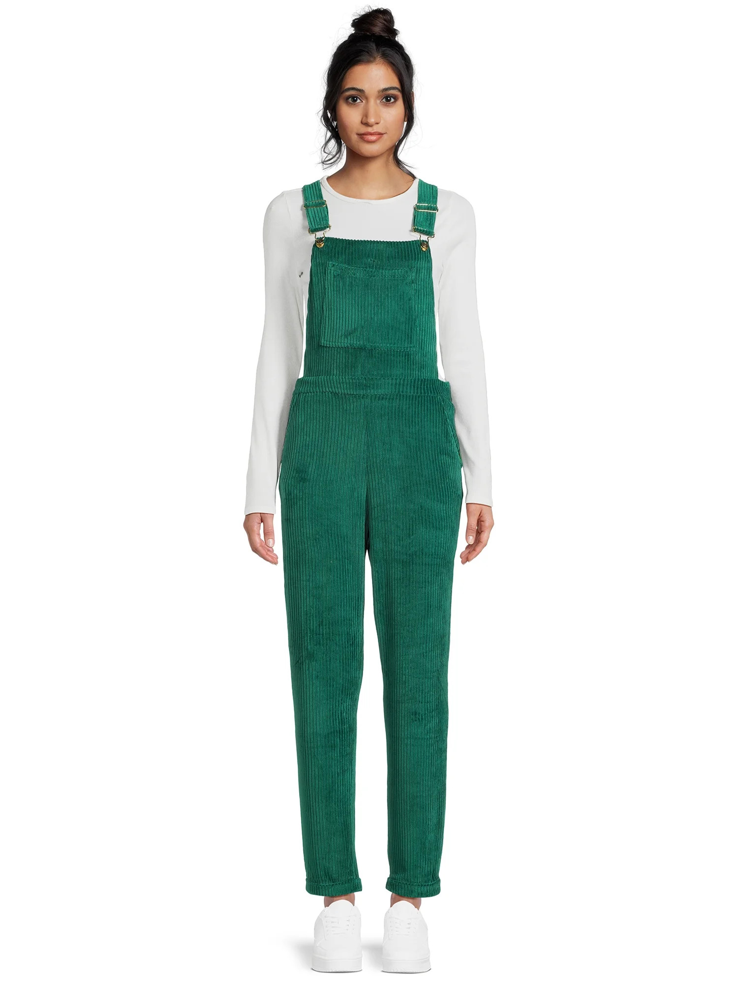 No Boundaries Juniors Knit Corduroy Overalls | Walmart (US)