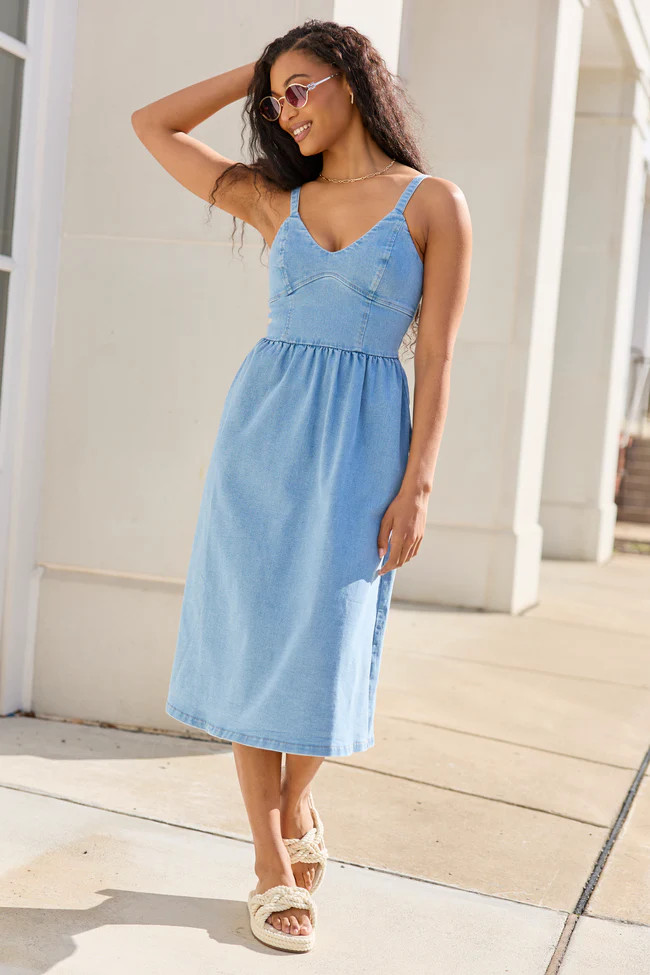 Josie Denim Dress | Pink Lily