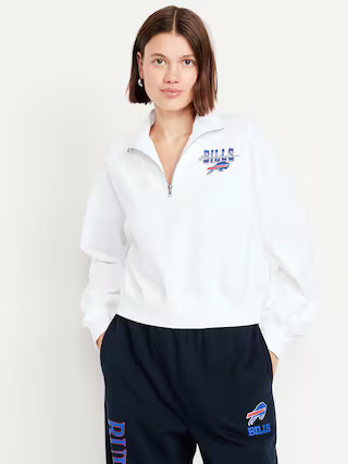 NFL™ Buffalo Bills™ Oversized Half-Zip Sweatshirt | Old Navy (US)