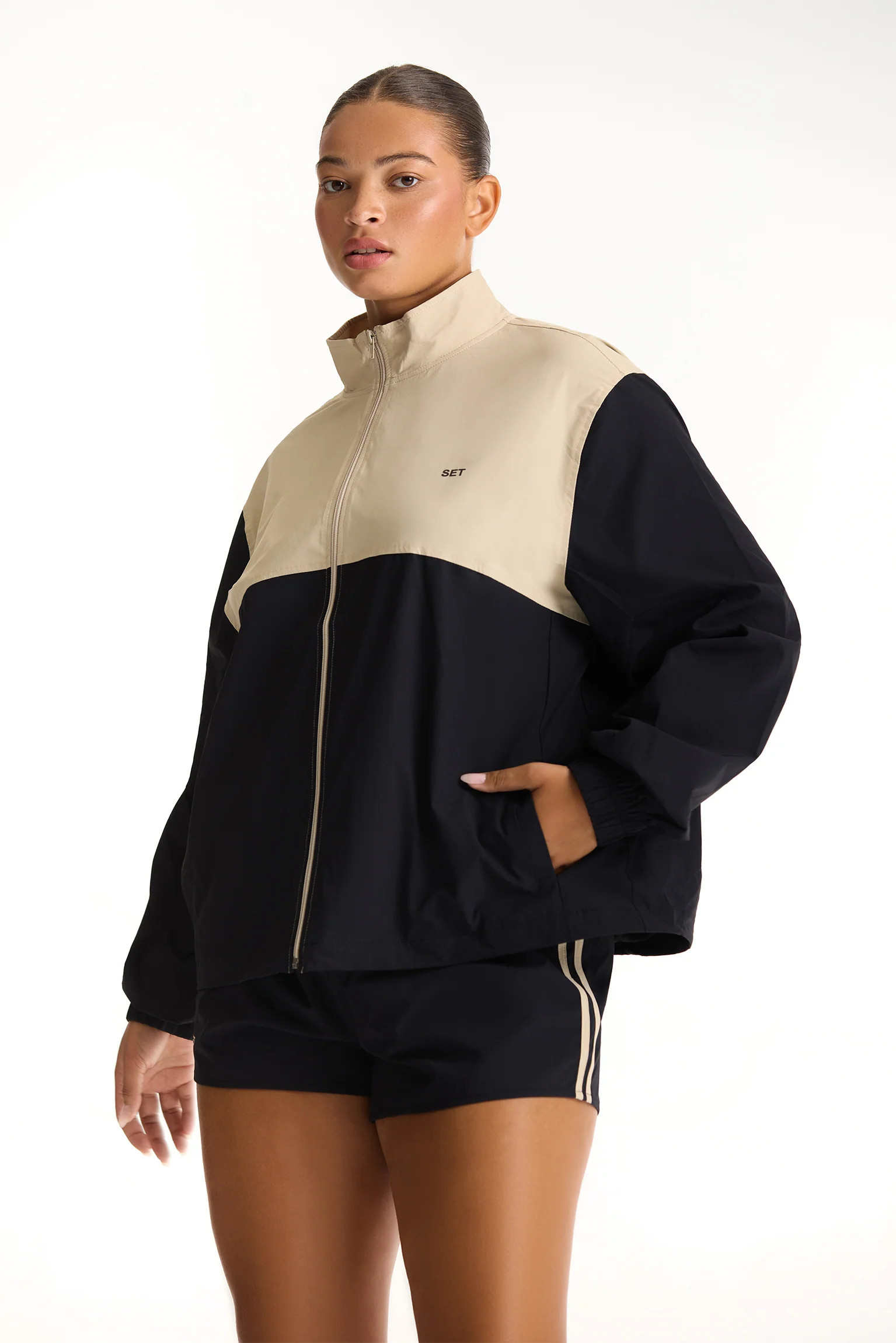 NYLON TRACK ZIP UP - MARLIN | SET Active