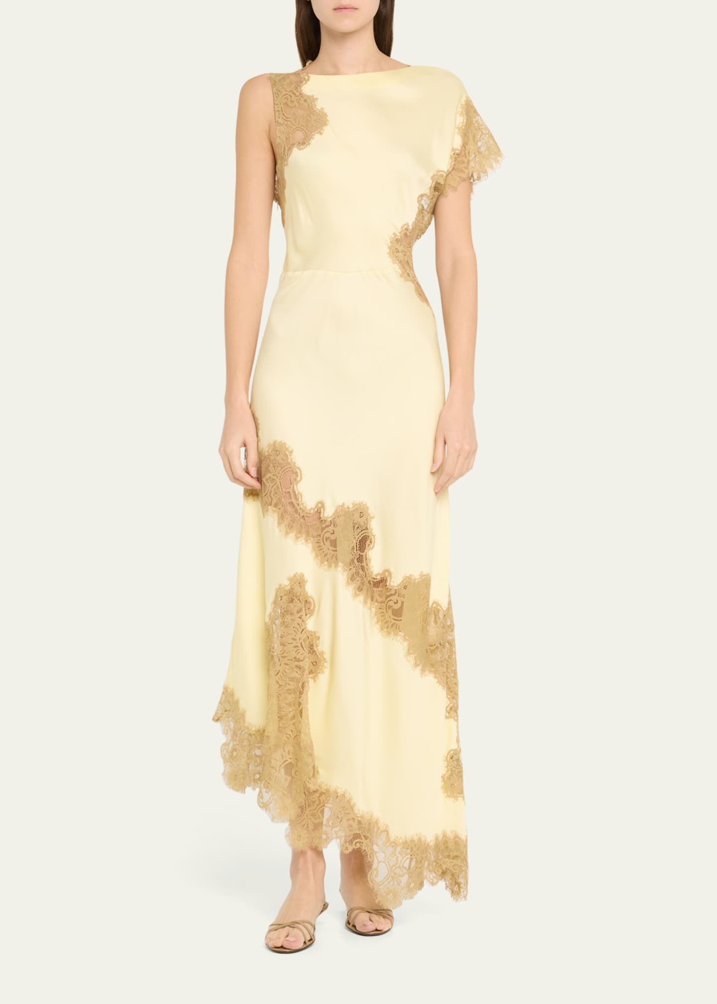 A.L.C. Alessia Satin and Lace Maxi Dress | Bergdorf Goodman