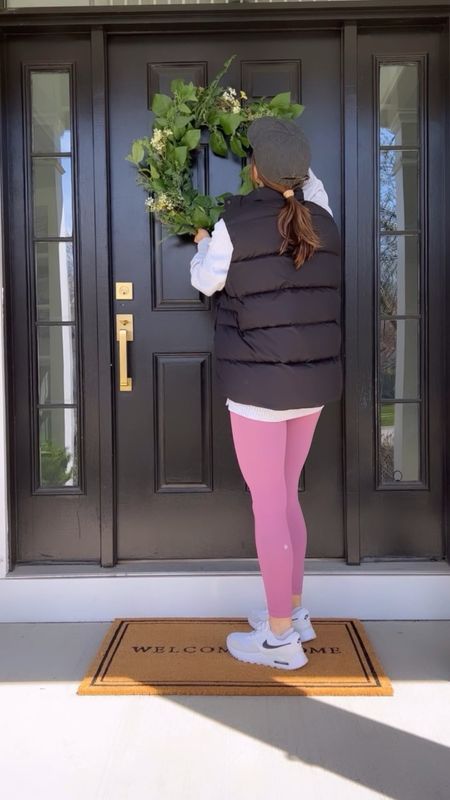 Simple front porch refresh using faux cedar bushes, a simple green wreath, doormat, and planters. All from Amazon and Target. 

#LTKhome #LTKSeasonal #LTKunder100