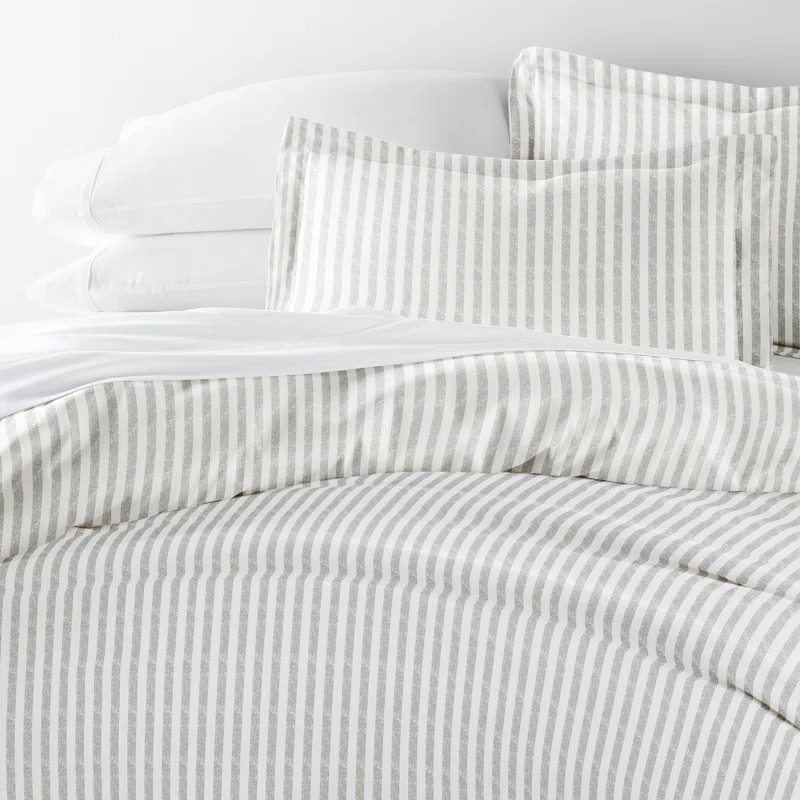 IEnjoy Home Becky Cameron Puffed Rugged Stripe Duvet Cover Set & Reviews | Wayfair | Wayfair North America